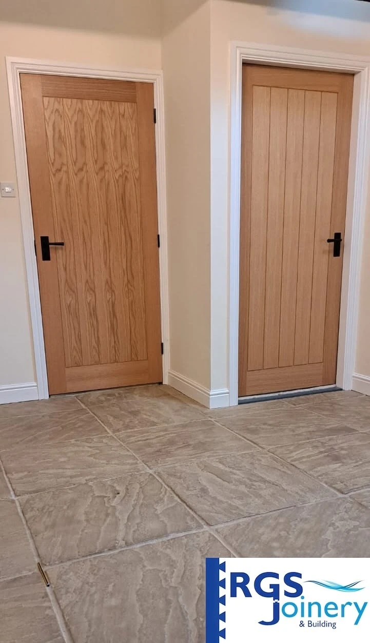 Matching oak internal doors joinery by RGS Joinery and Building