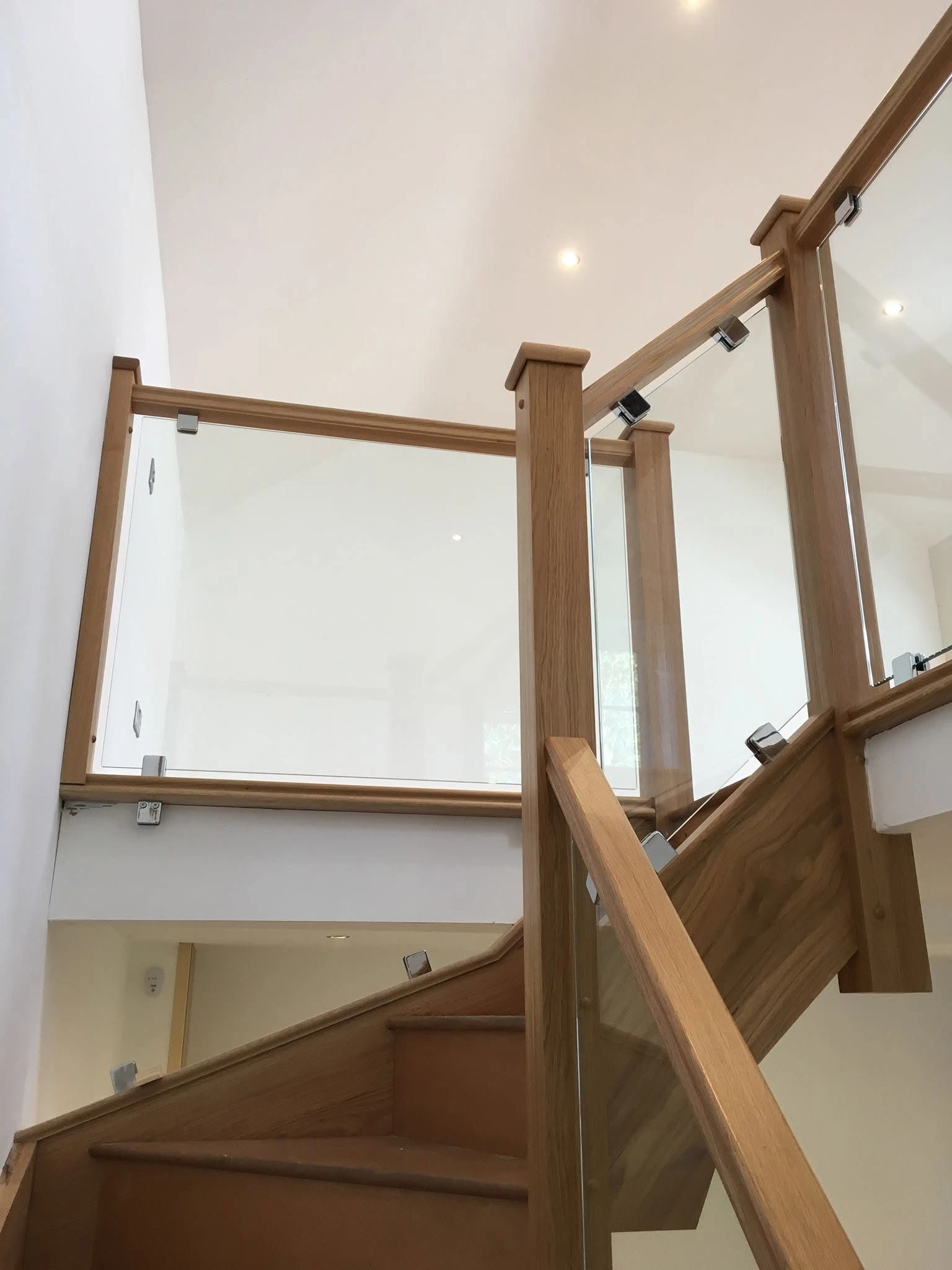 Vaulted Glass Staircase in West Yorkshire by RGS Joinery and Building
