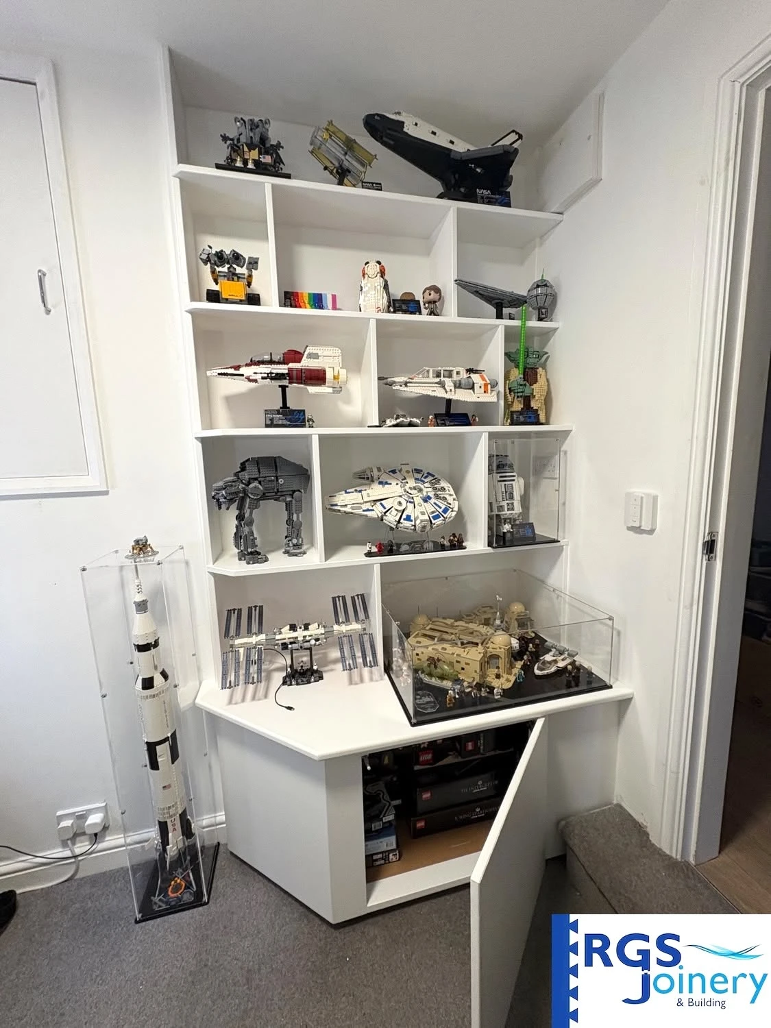 Bespoke Lego Display Shelving after — in West Yorkshire by RGS Joinery and Building