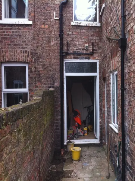 Courtyard Extension before — in near York by RGS Joinery and Building