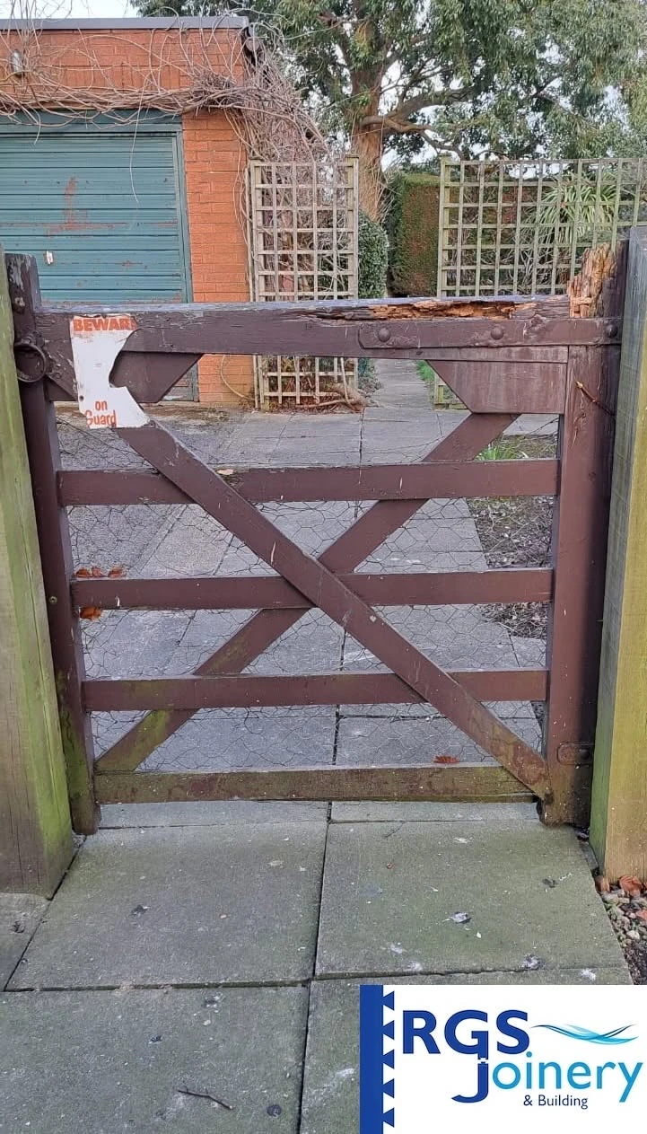 Athelstan Primary School: Gate before — in Sherburn-in-Elmet by RGS Joinery and Building