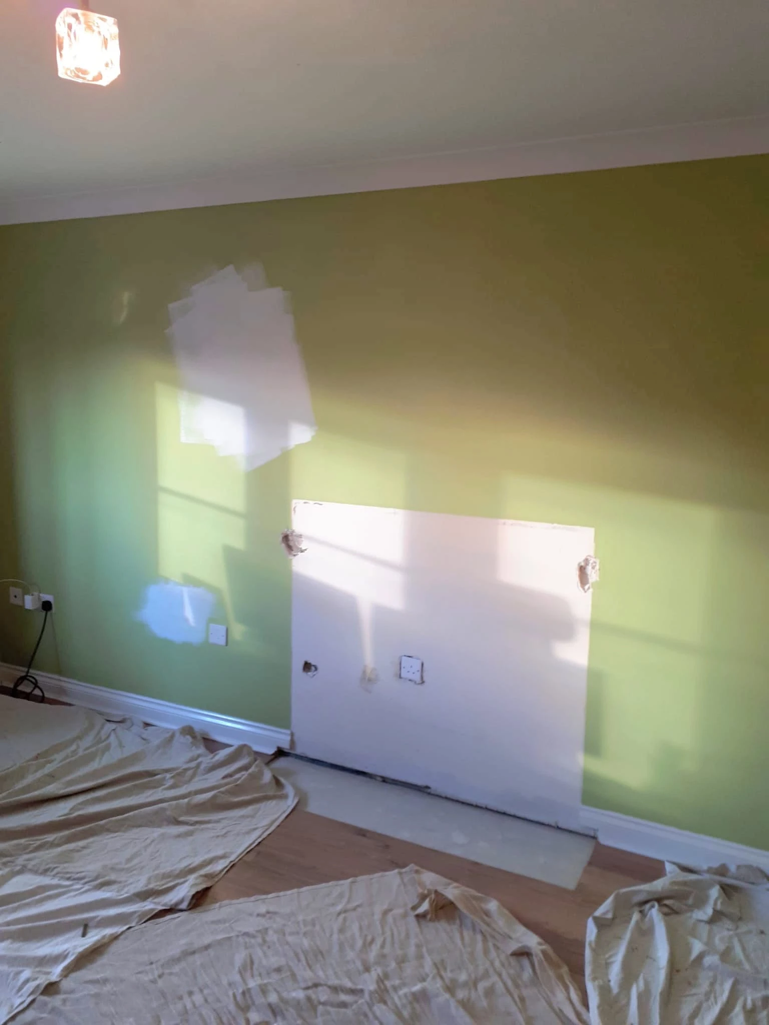 Chimney Breast & Media Wall Storage before — in West Yorkshire by RGS Joinery and Building